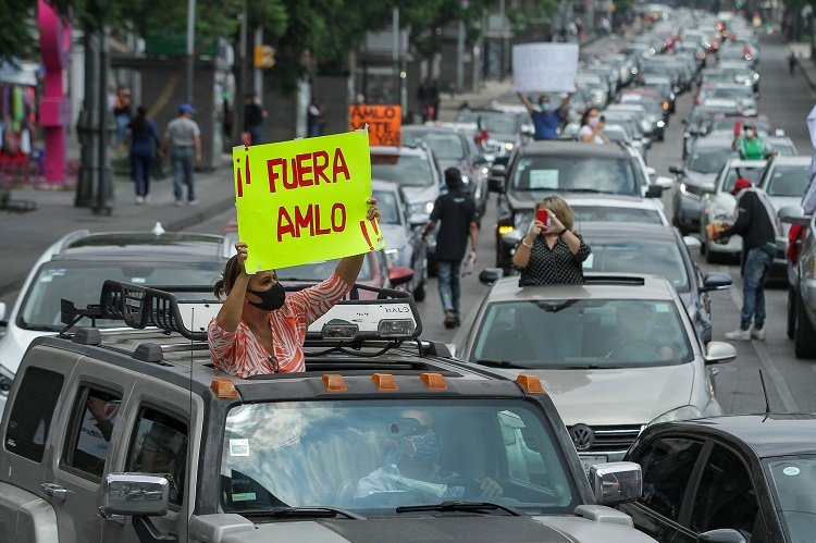 Protesta en vehiculos
