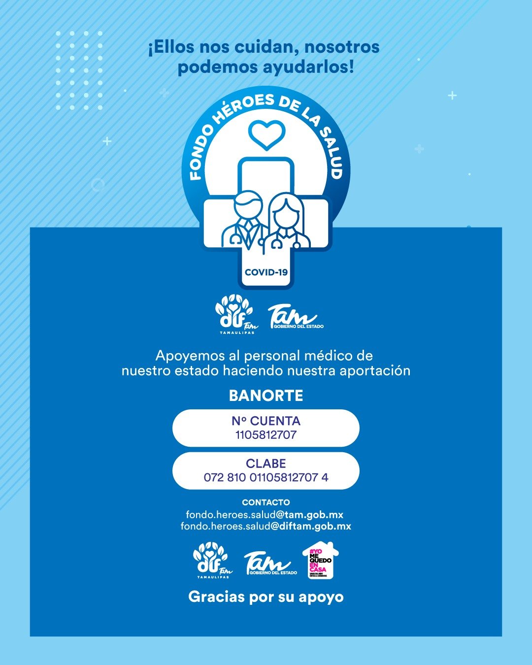 DIF-039-2020.-Gobierno de Tamaulipas entrega primeros apoyos del fondo “Héroes de la Salud”