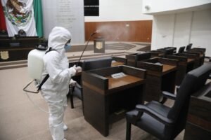 desinfectan congreso