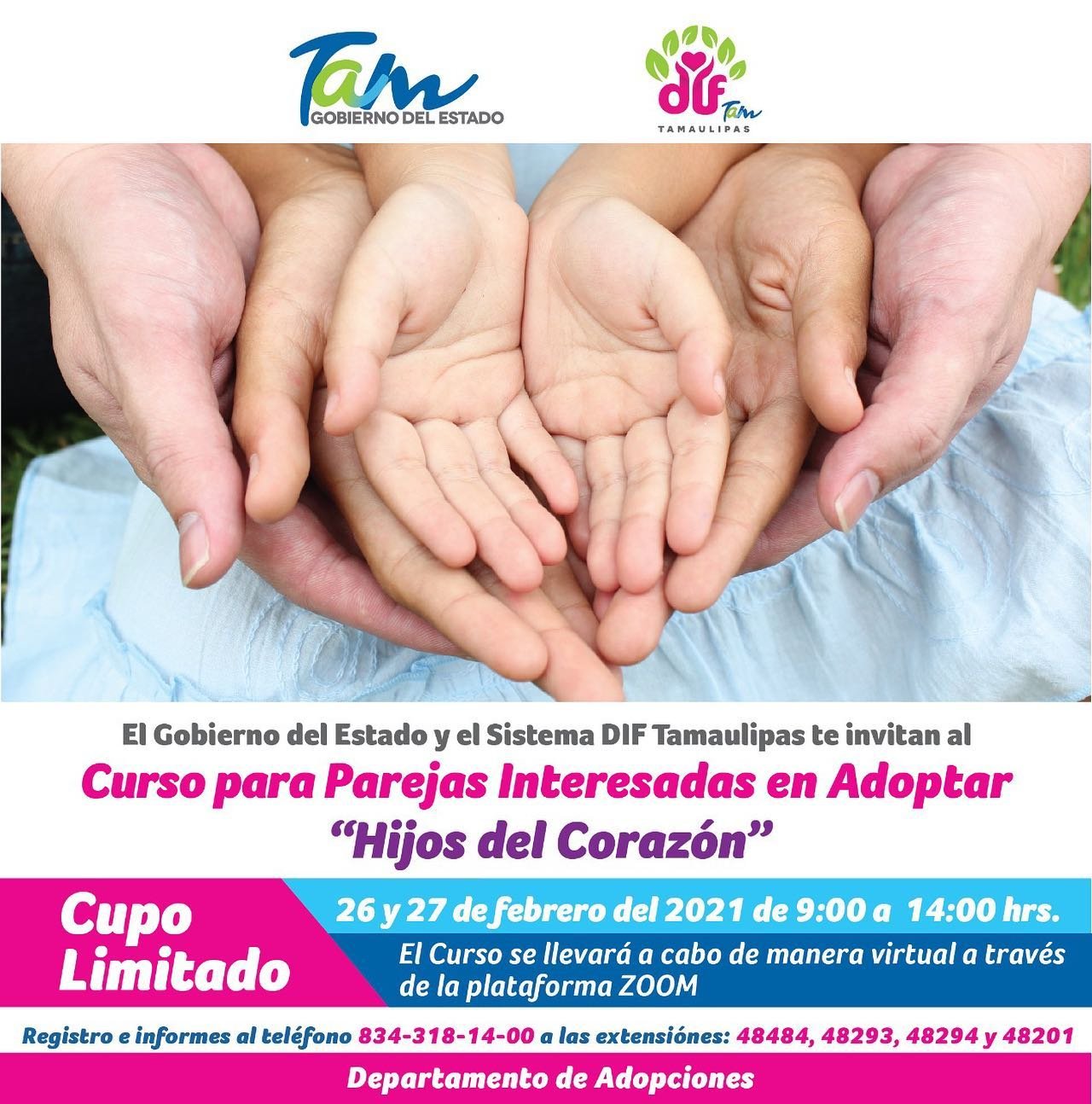 DIF-006-2021.-Invita DIF Tamaulipas a curso virtual “Hijos del Corazón” para parejas que desean adoptar