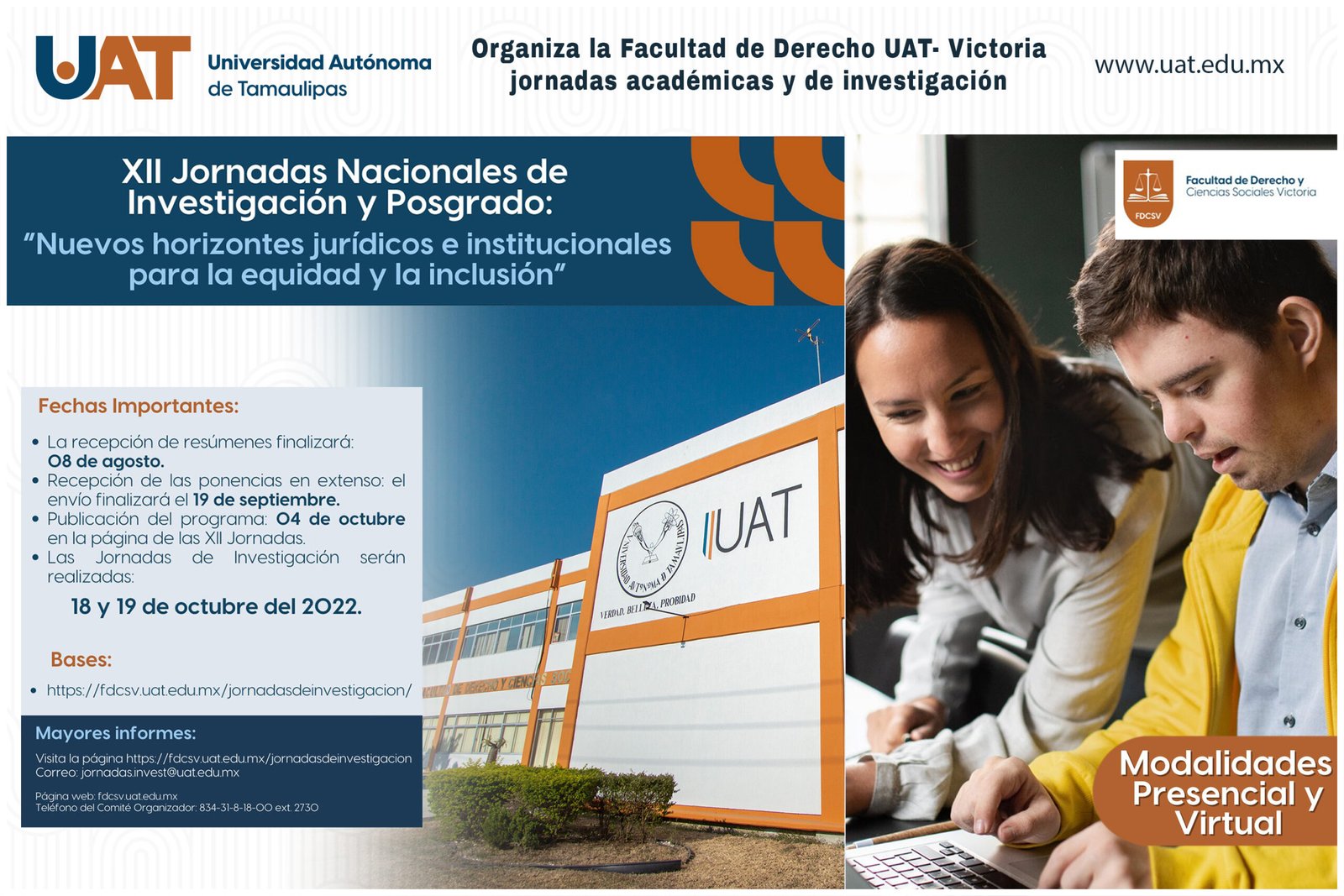 02 Organiza la Facultad de Derecho UAT-Victoria jornadas acade╠ümicas y de investigacio╠ün