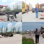 Tráiler madrina embiste a otra unidad en Altamira; solo daños materiales